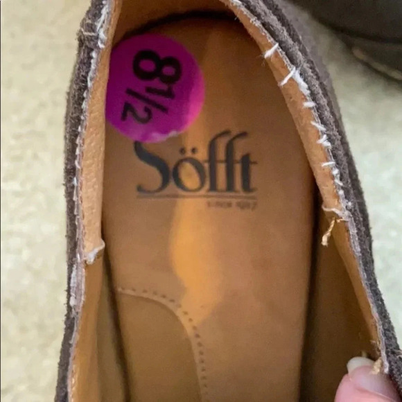 Sofft Comfort Bootie Wooden Heel Leather 8.5 - Picture 7 of 10